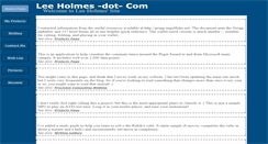 Desktop Screenshot of leeholmes.com